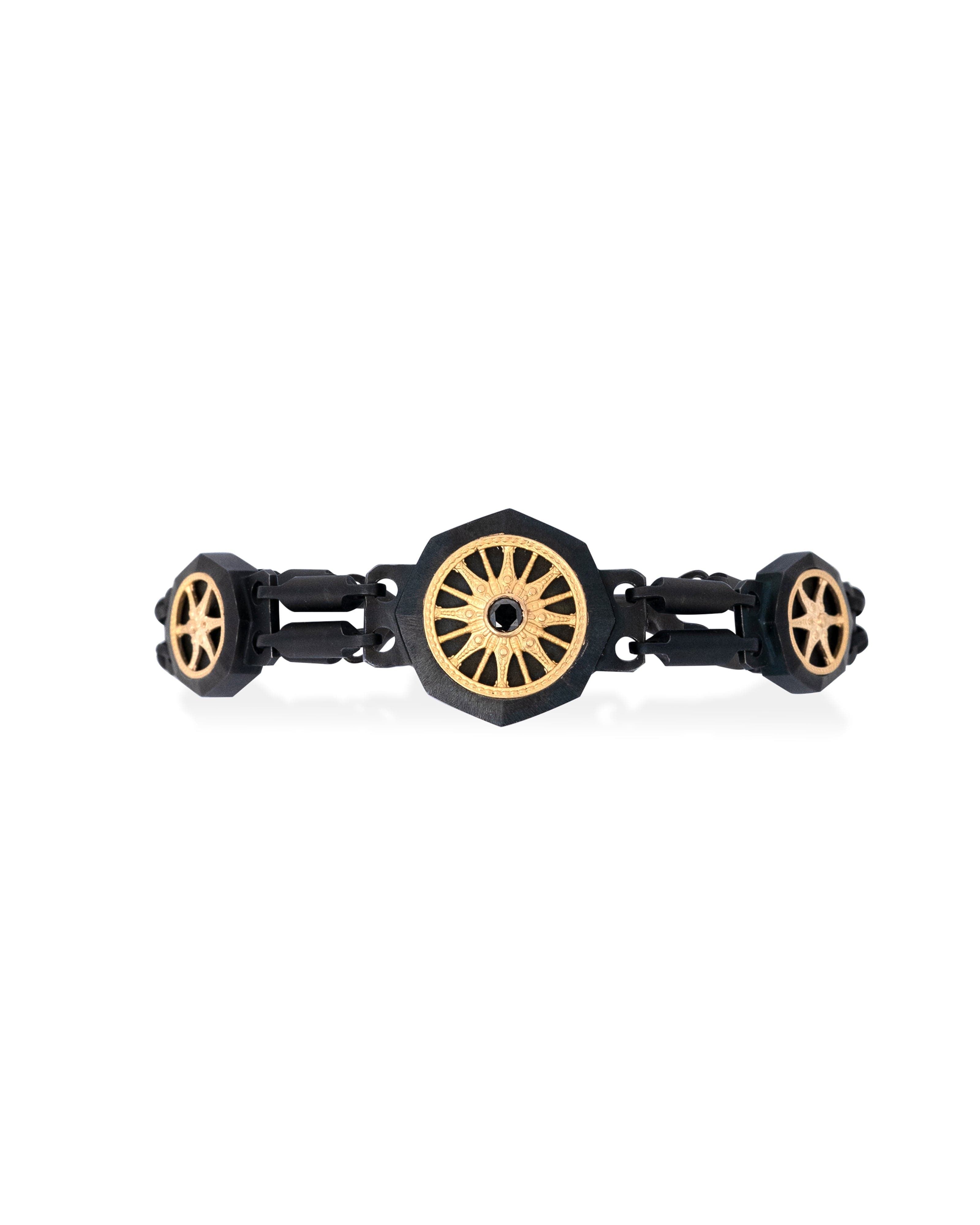 Men's  Black  Titanium Bracelet with Matte Finish