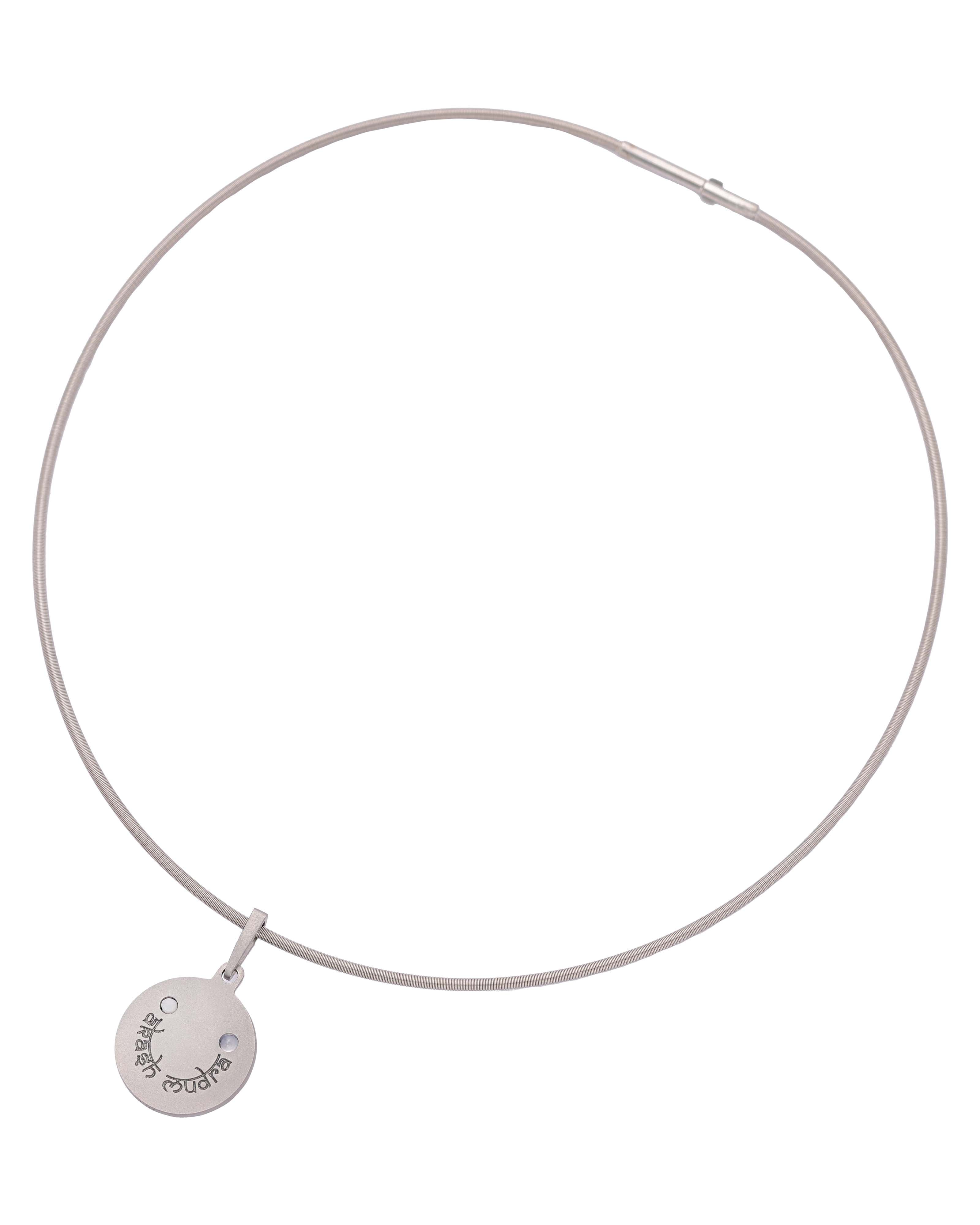 Unisex  Silver Titanium Pendant with Matte Finish