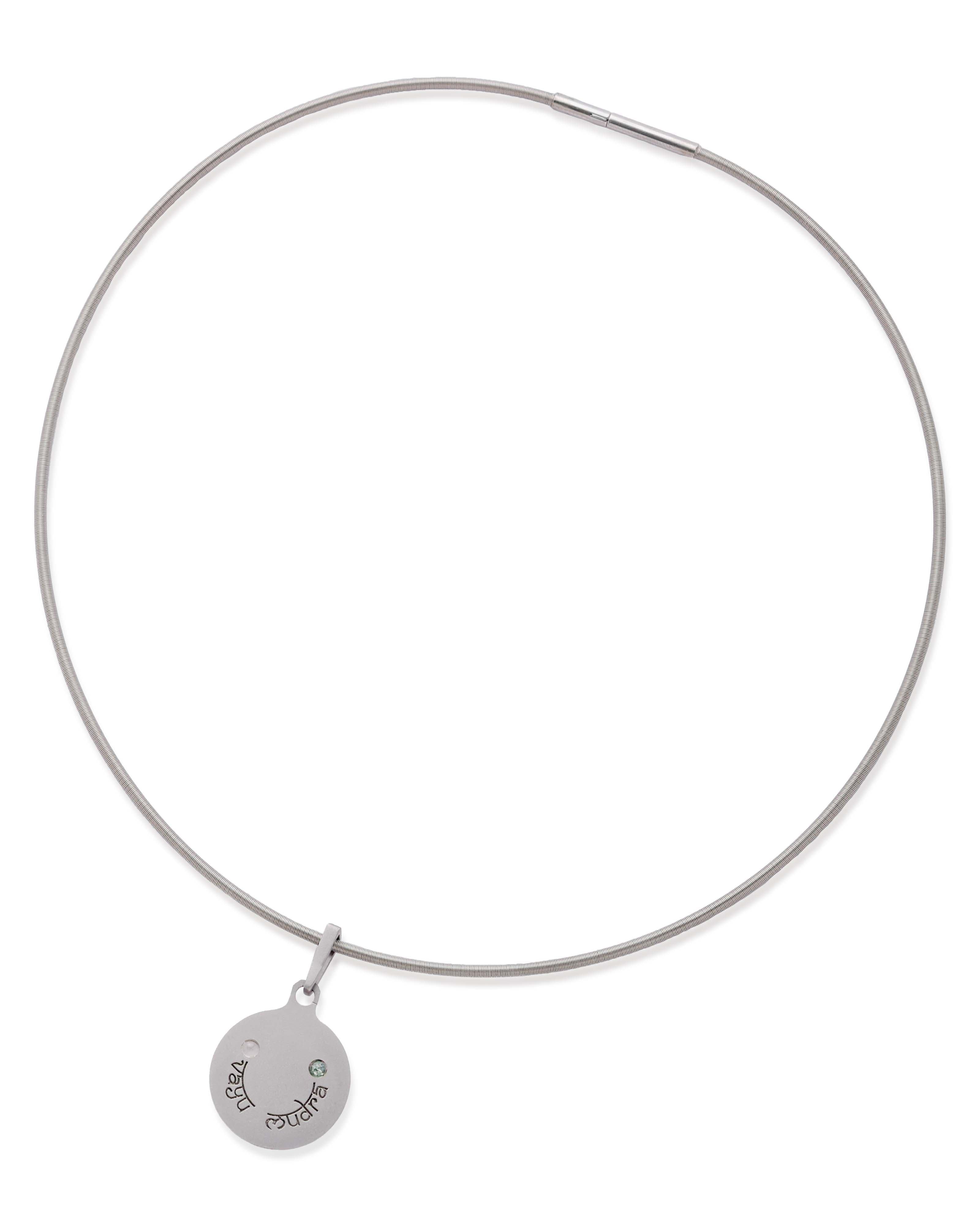 Unisex  Silver Titanium Pendant with Matte Finish