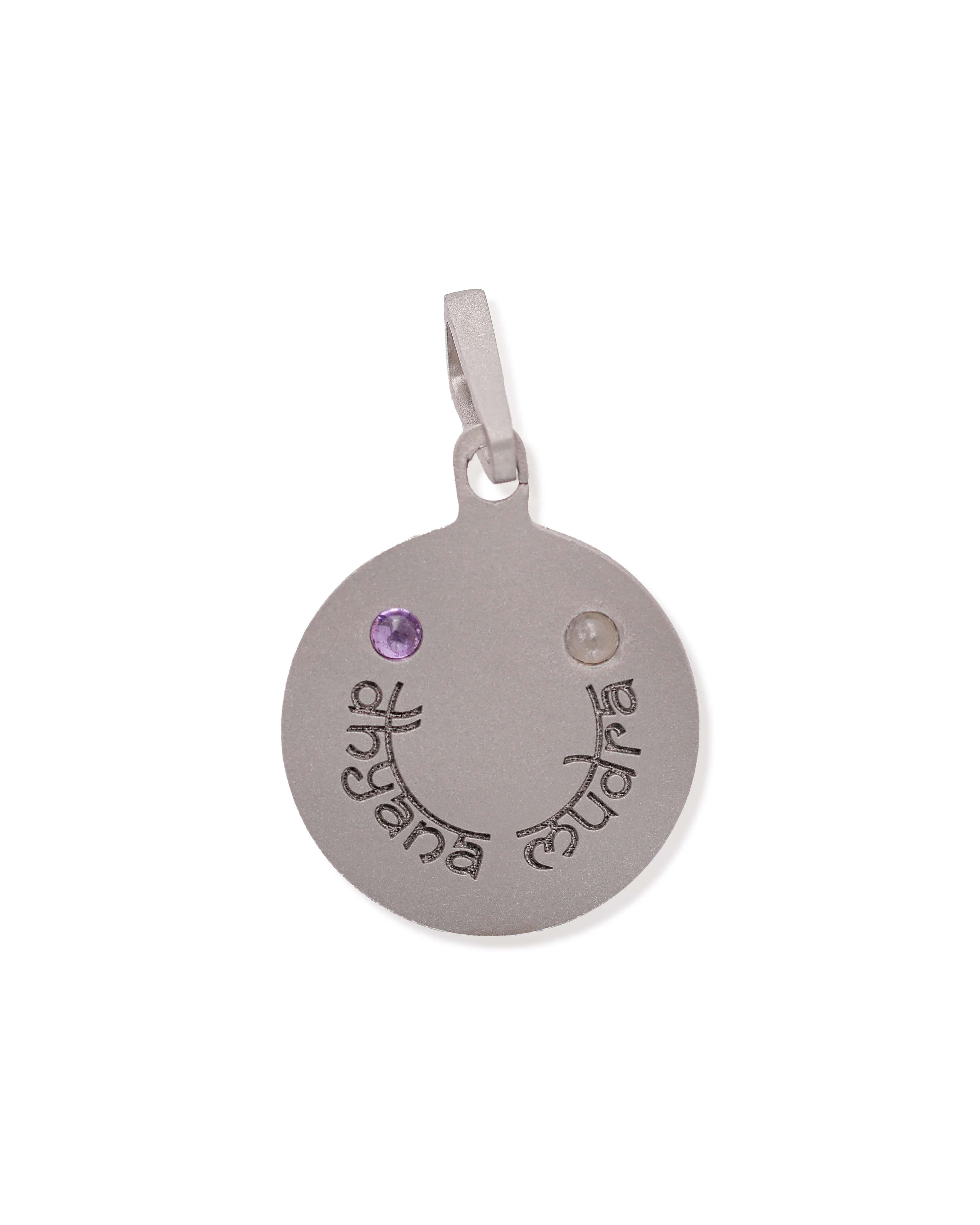 Unisex  Silver Titanium Pendant with Matte Finish