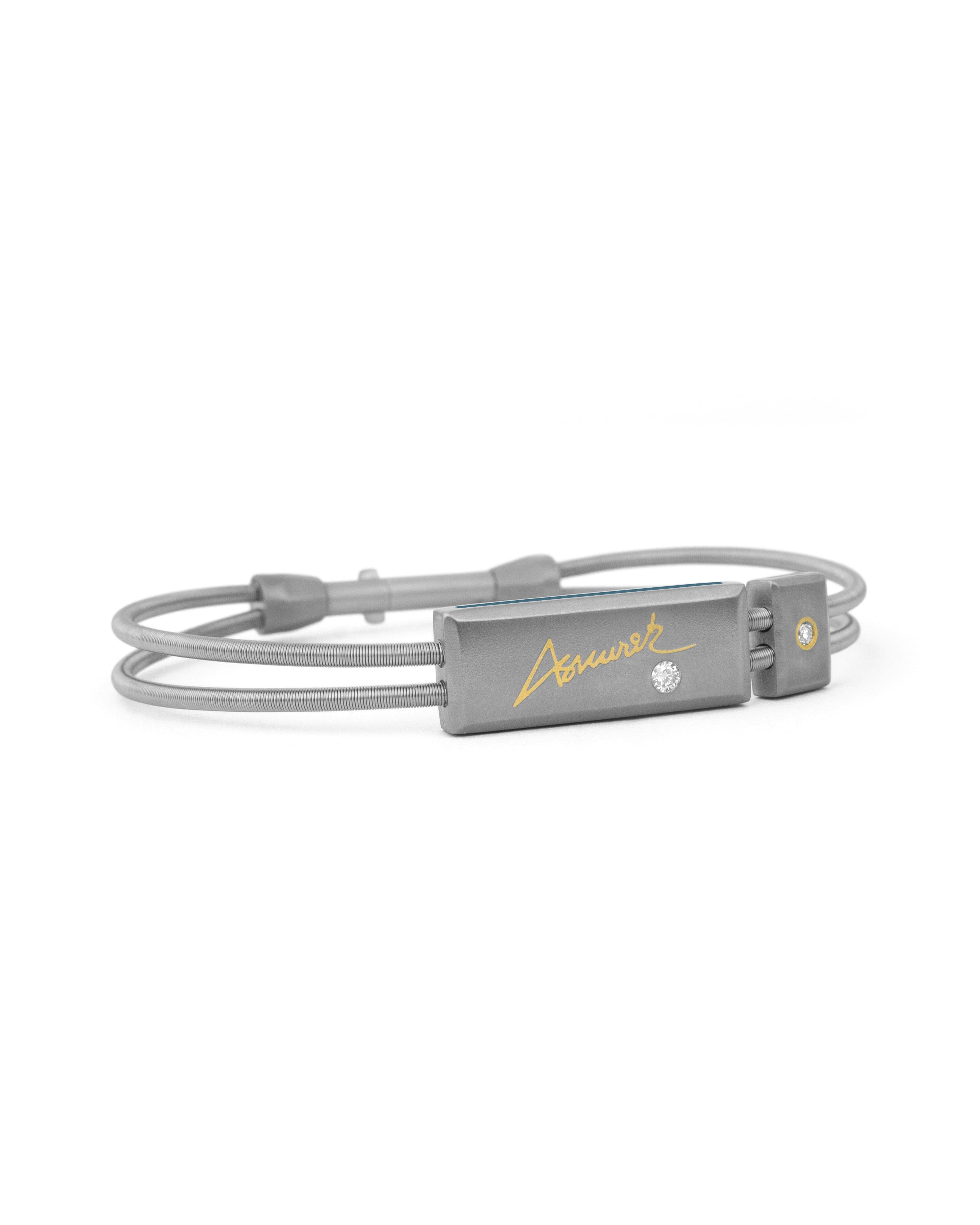 Autograph – Personalized Titanium Cable Bracelet.