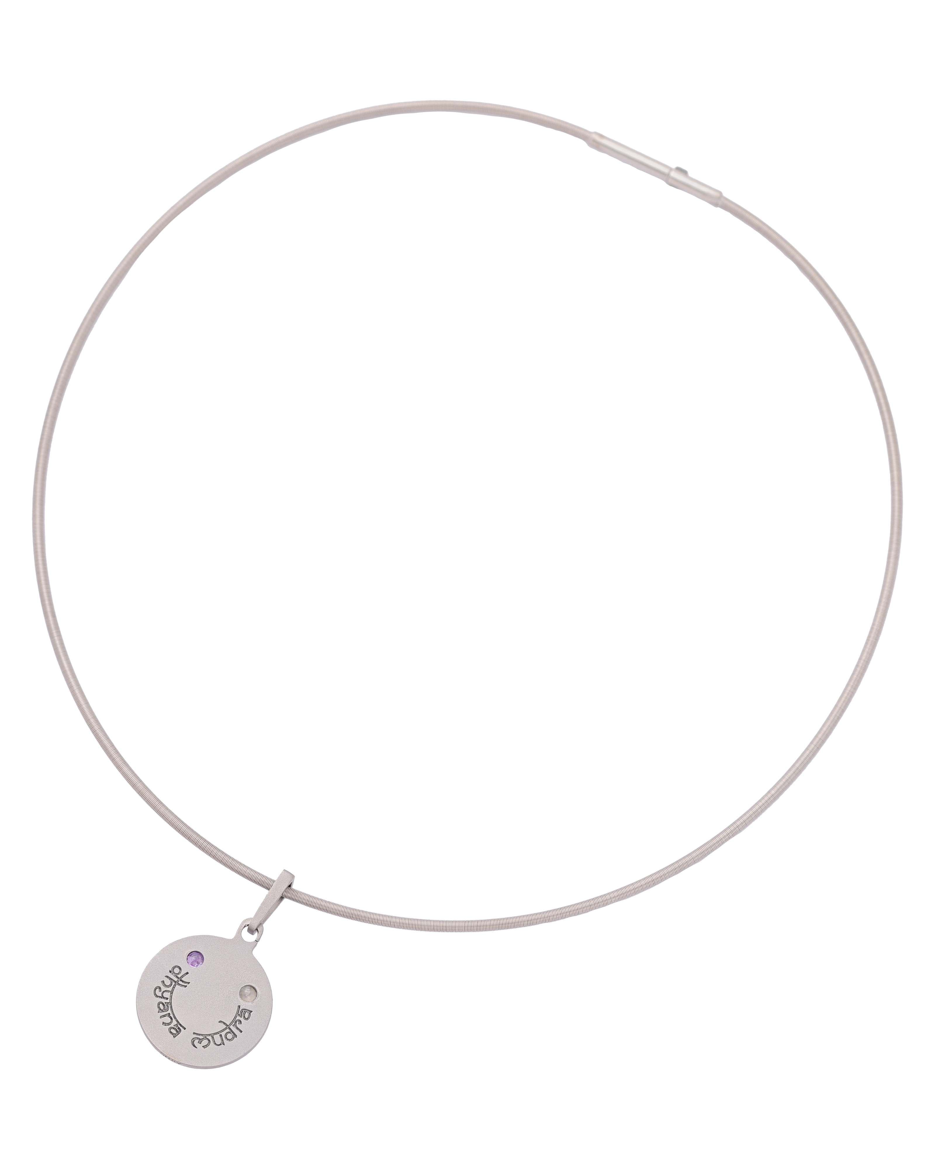 Unisex  Silver Titanium Pendant with Matte Finish