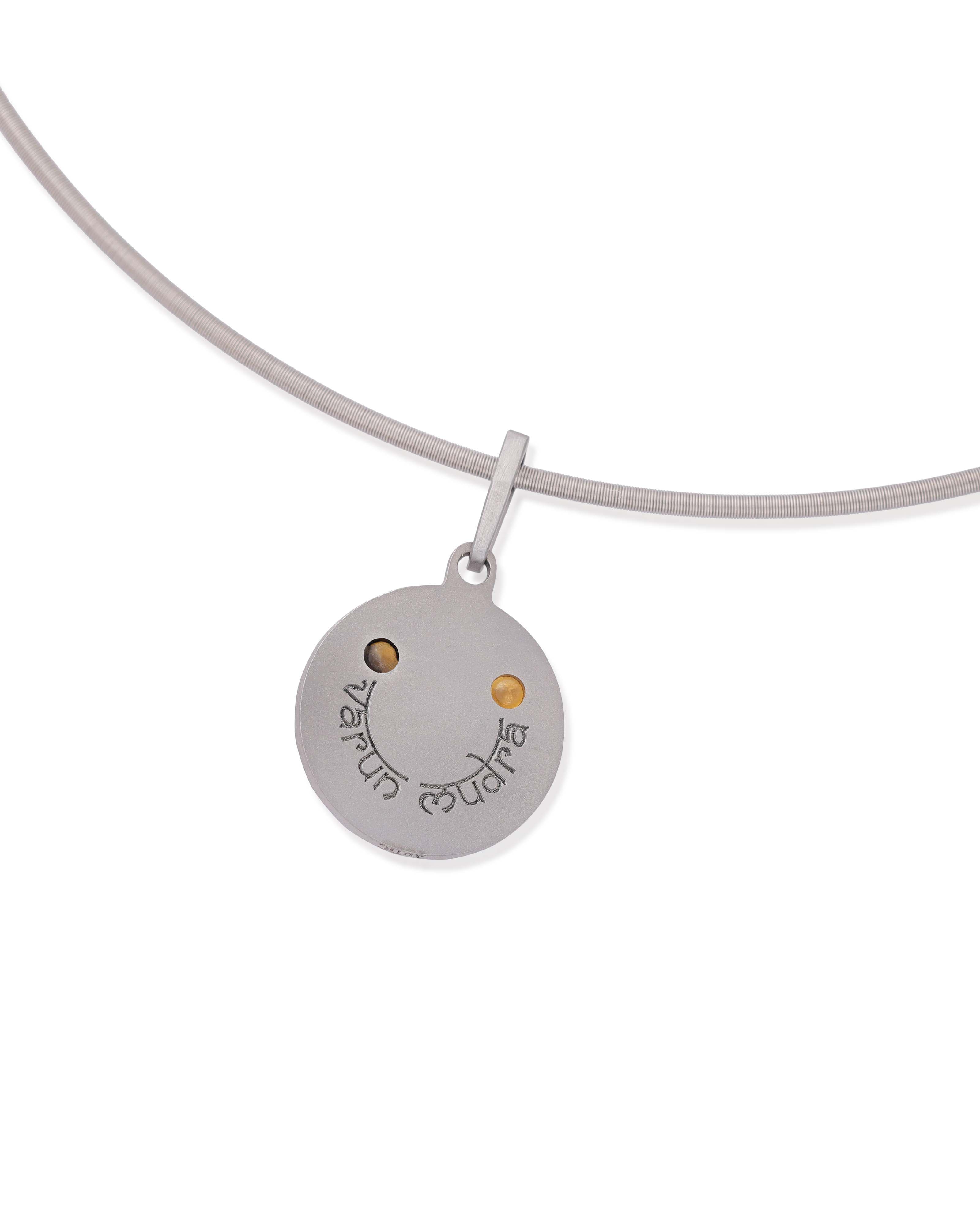 Unisex  Silver Titanium Pendant with Matte Finish