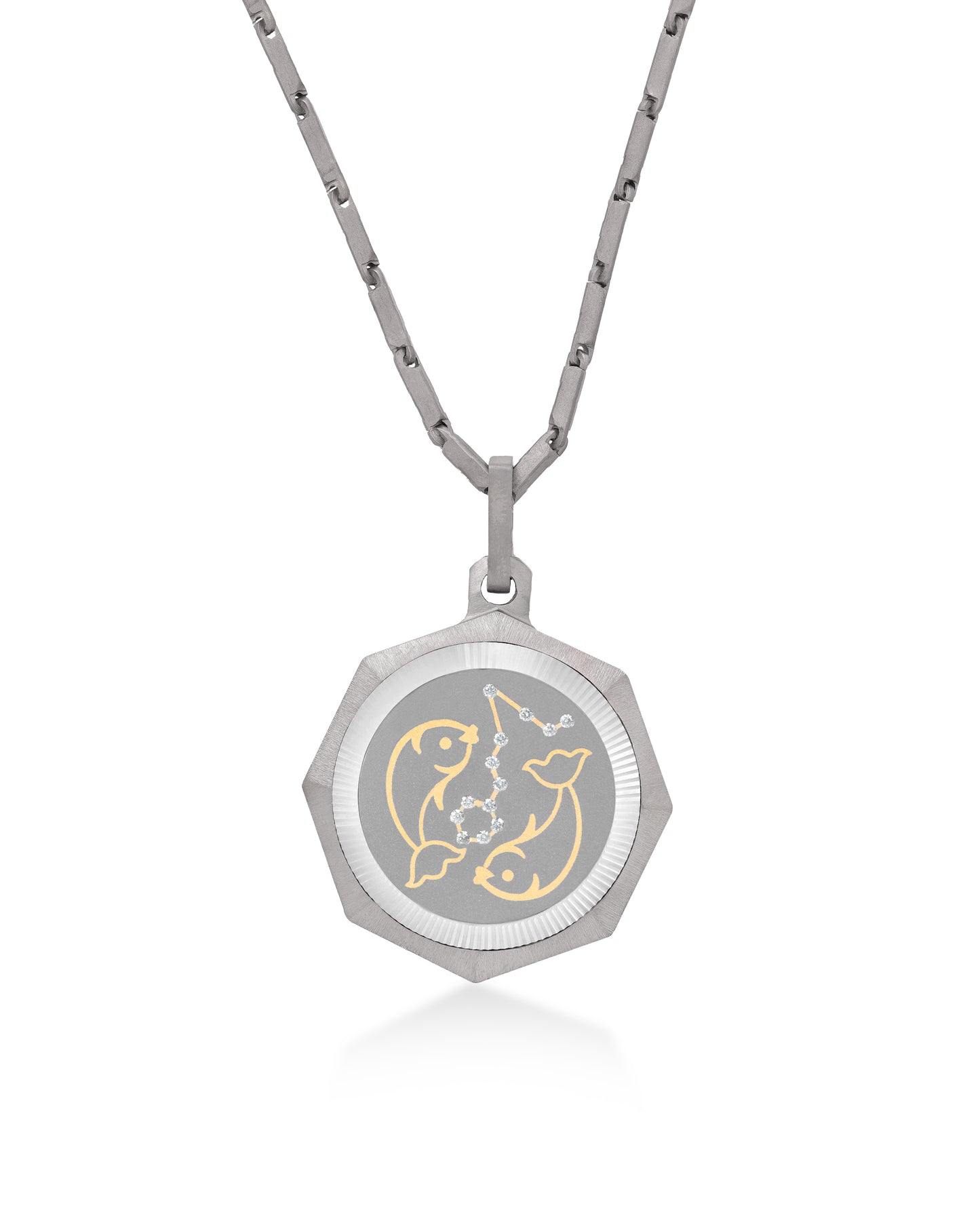 Unisex Titanium Zodiac Pendant