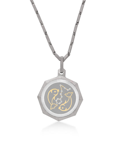 Unisex Titanium Zodiac Pendant