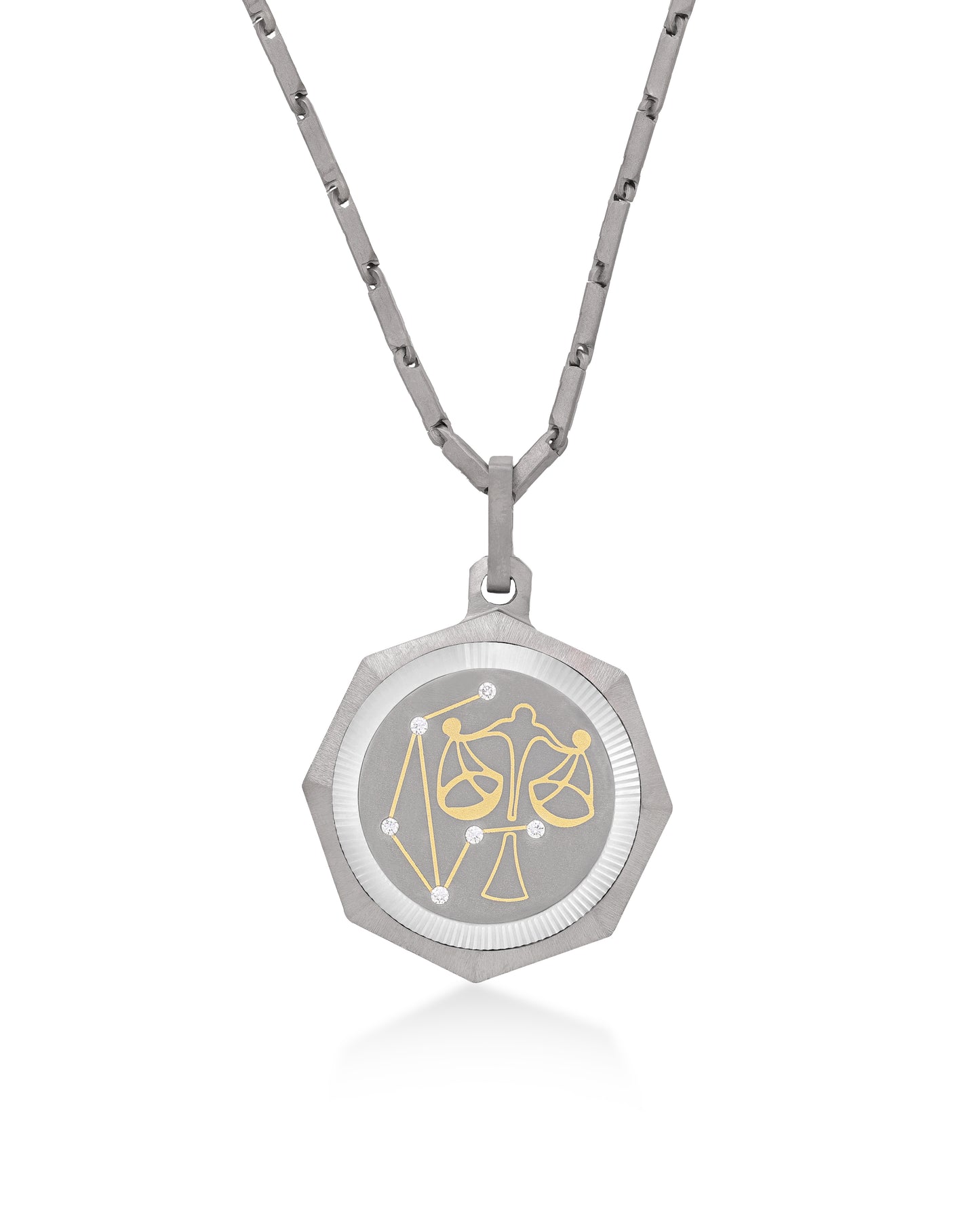 Unisex Titanium Zodiac Pendant