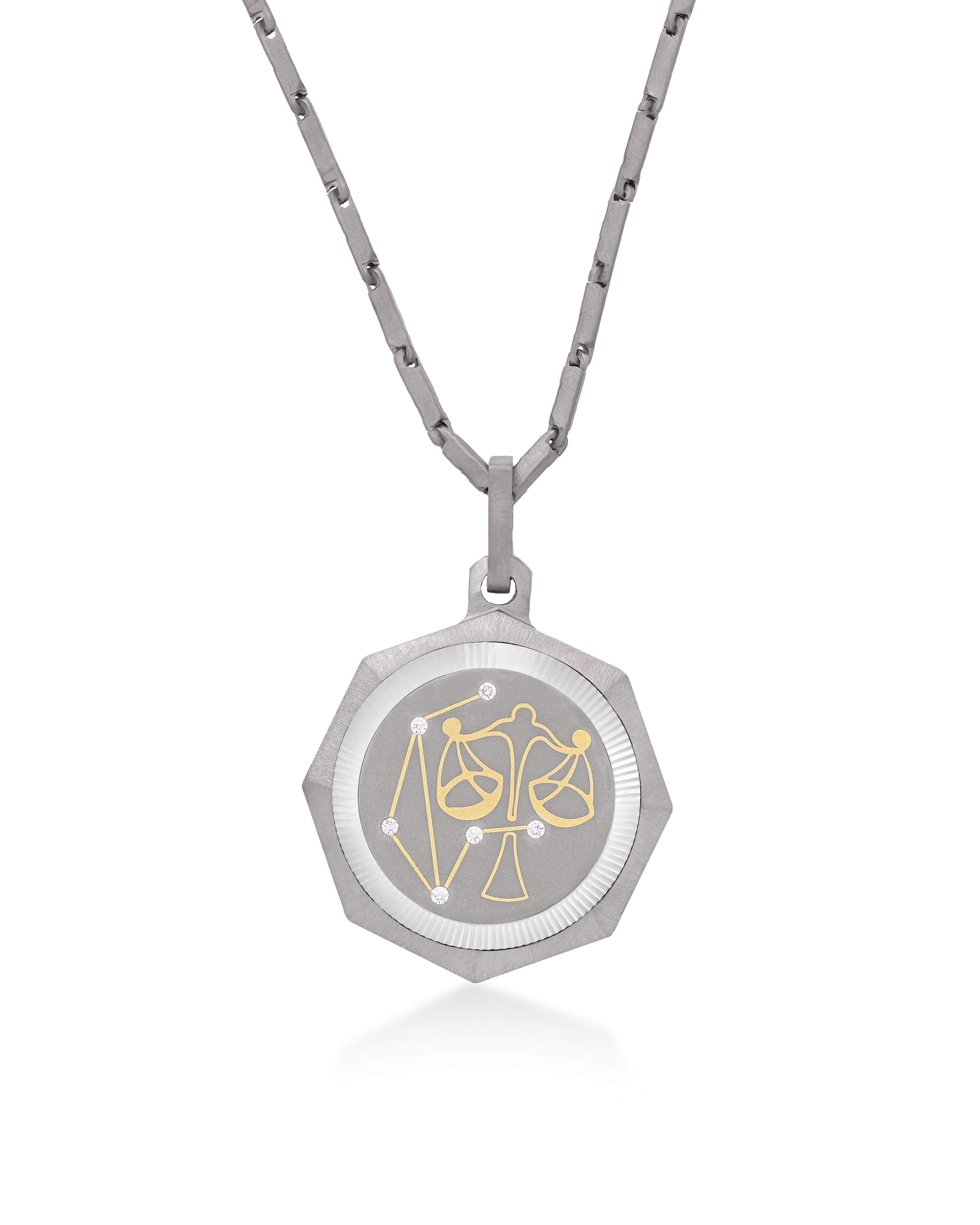 Unisex Titanium Zodiac Pendant