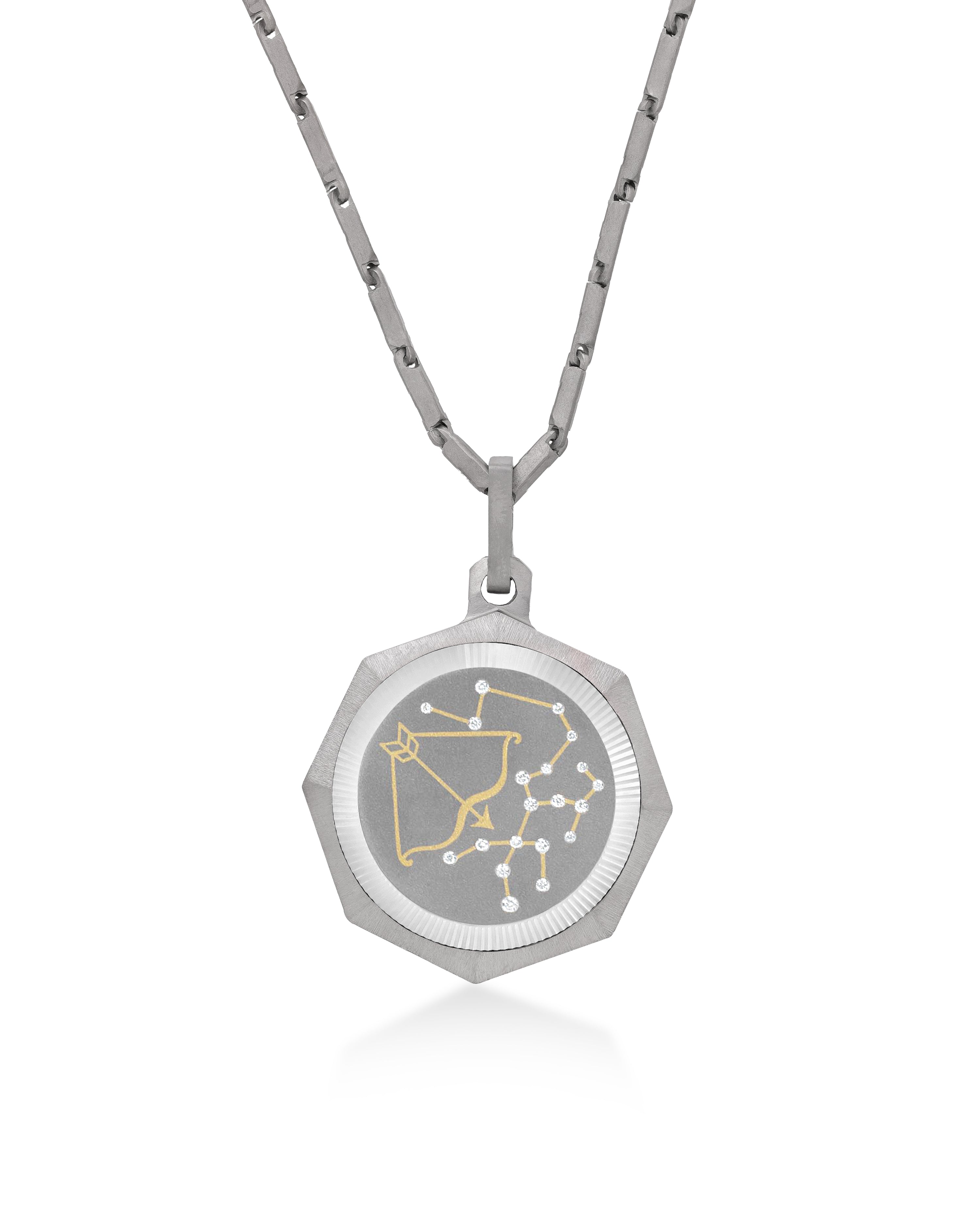 Unisex Titanium Zodiac Pendant