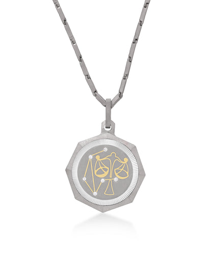 Libra – Titanium Zodiac Pendant