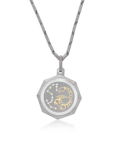 Unisex Titanium Zodiac Pendant