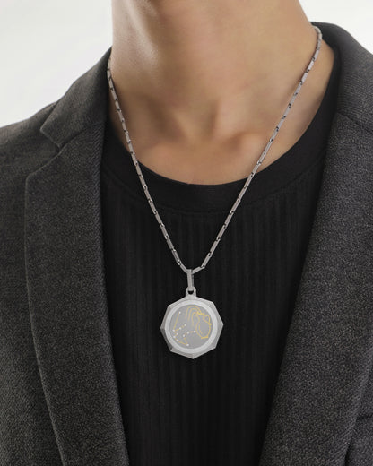 Aquarius – Titanium Zodiac Pendant