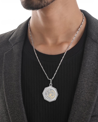 Unisex Titanium Zodiac Pendant
