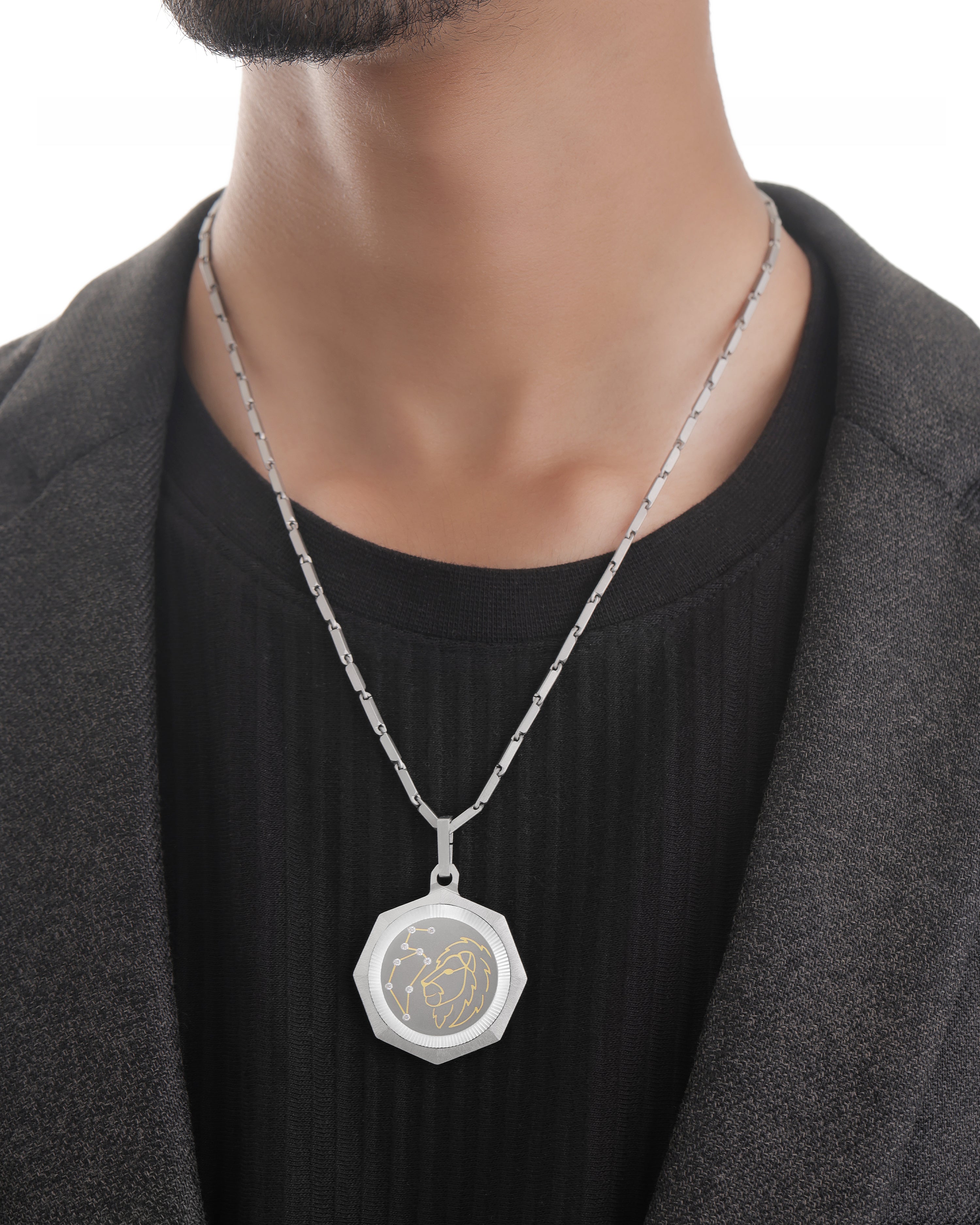 Unisex Titanium Zodiac Pendant