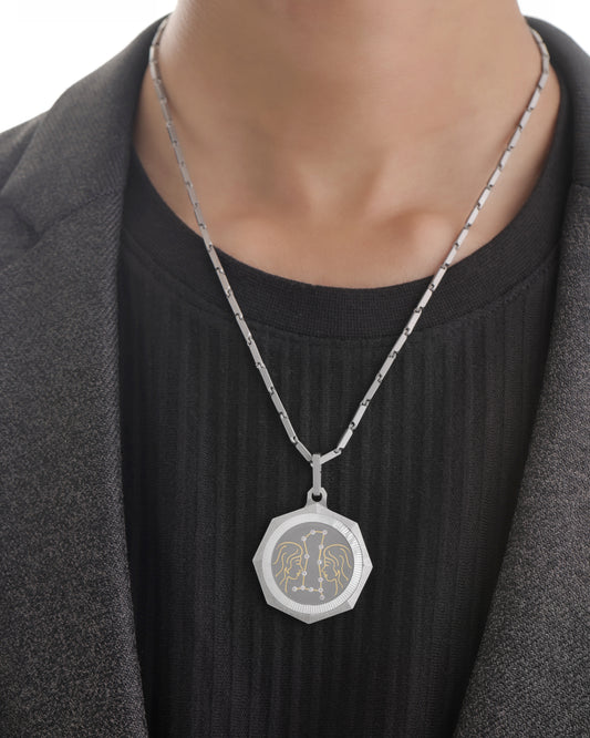 Unisex Titanium Zodiac Pendant