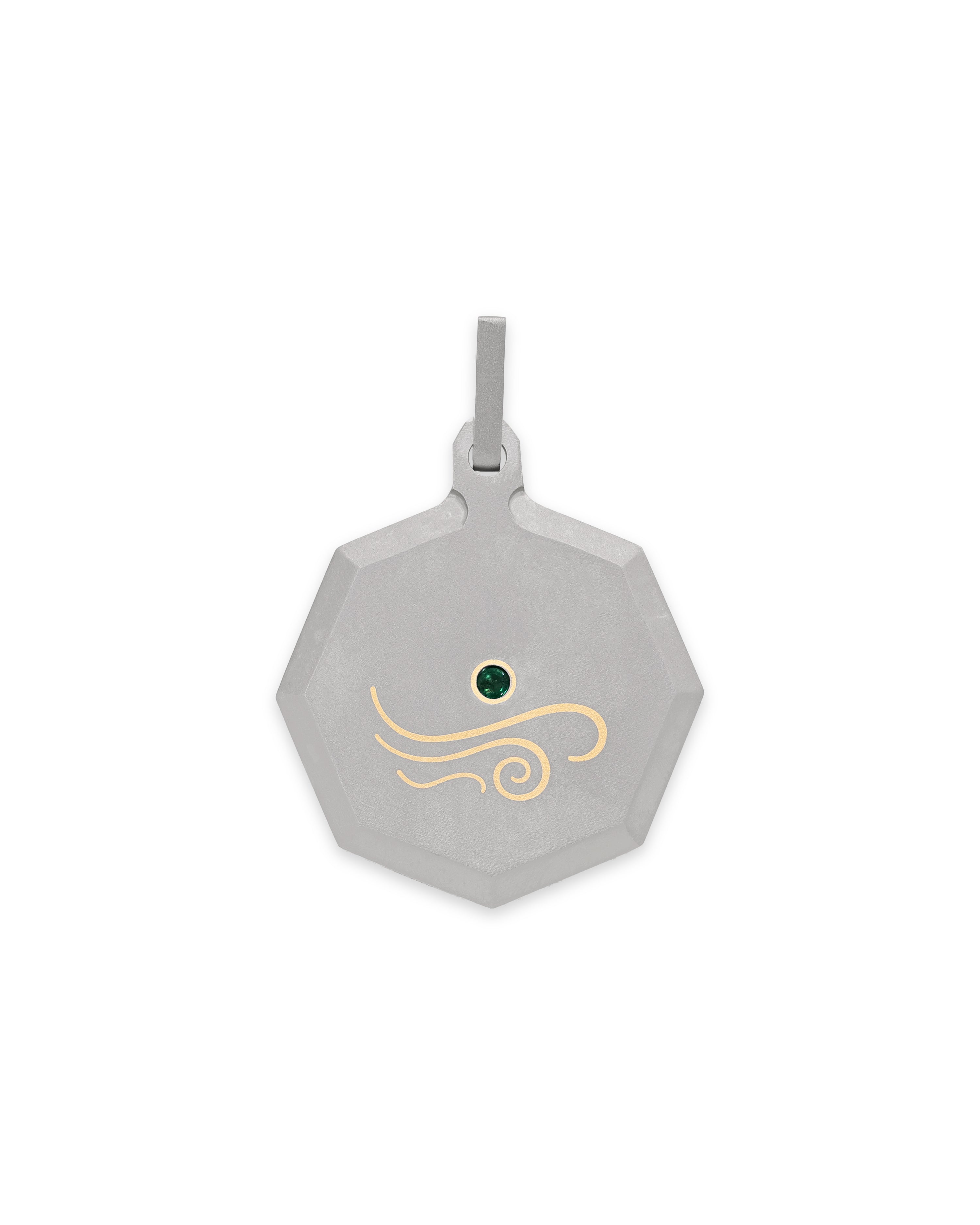 Unisex Titanium Zodiac Pendant