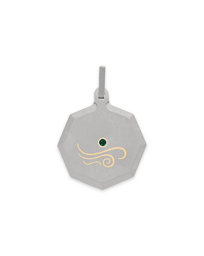 Unisex Titanium Zodiac Pendant