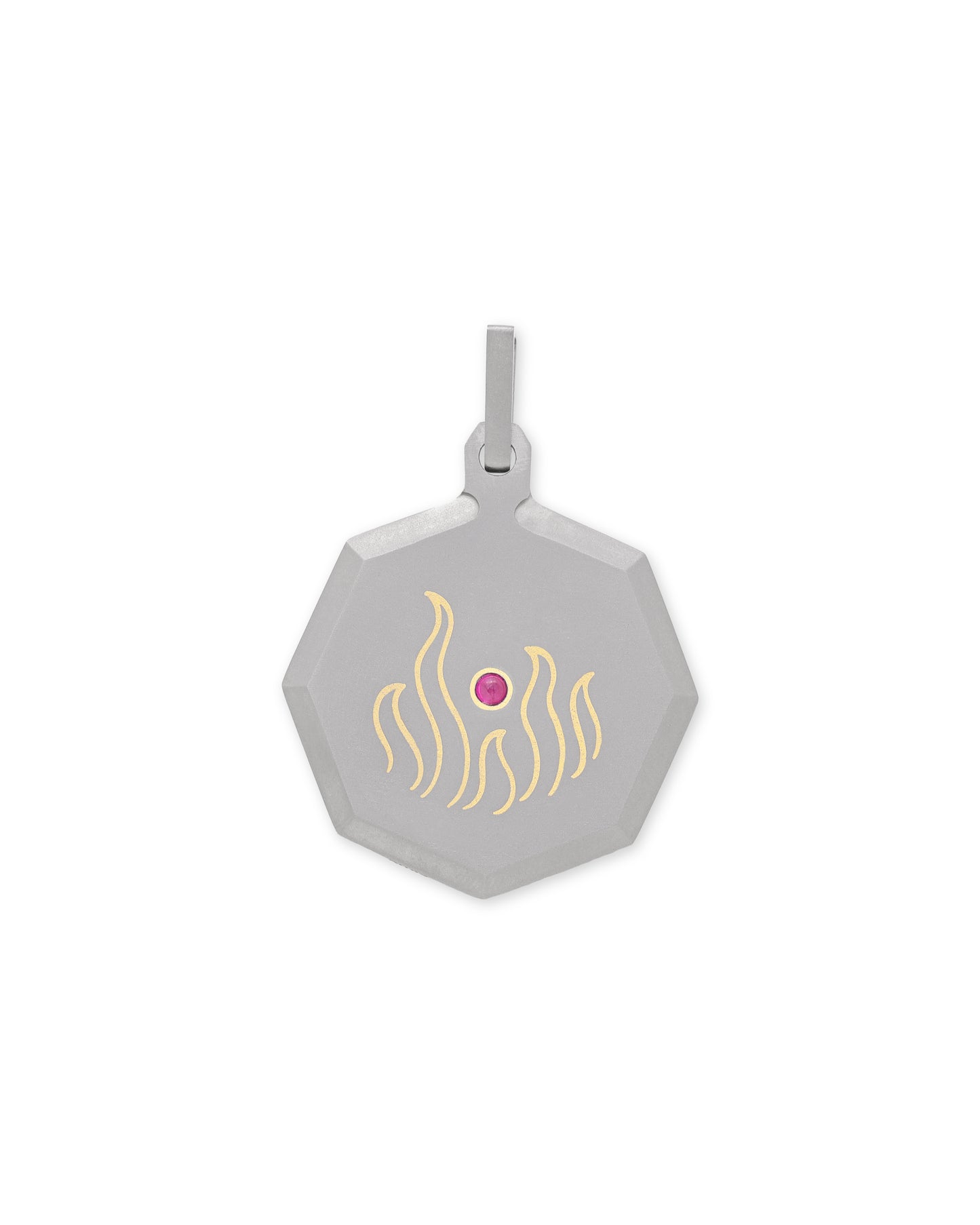 Unisex Titanium Zodiac Pendant