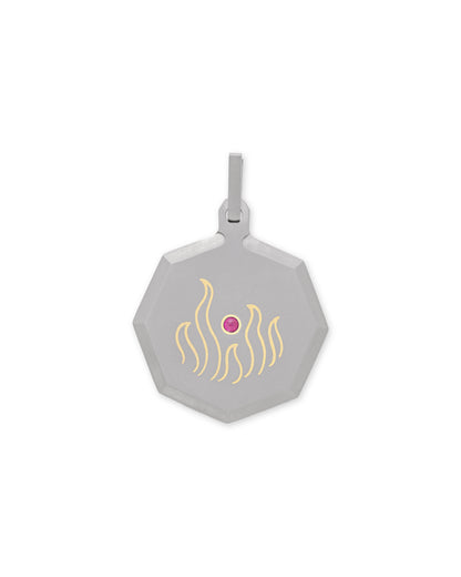 Unisex Titanium Zodiac Pendant