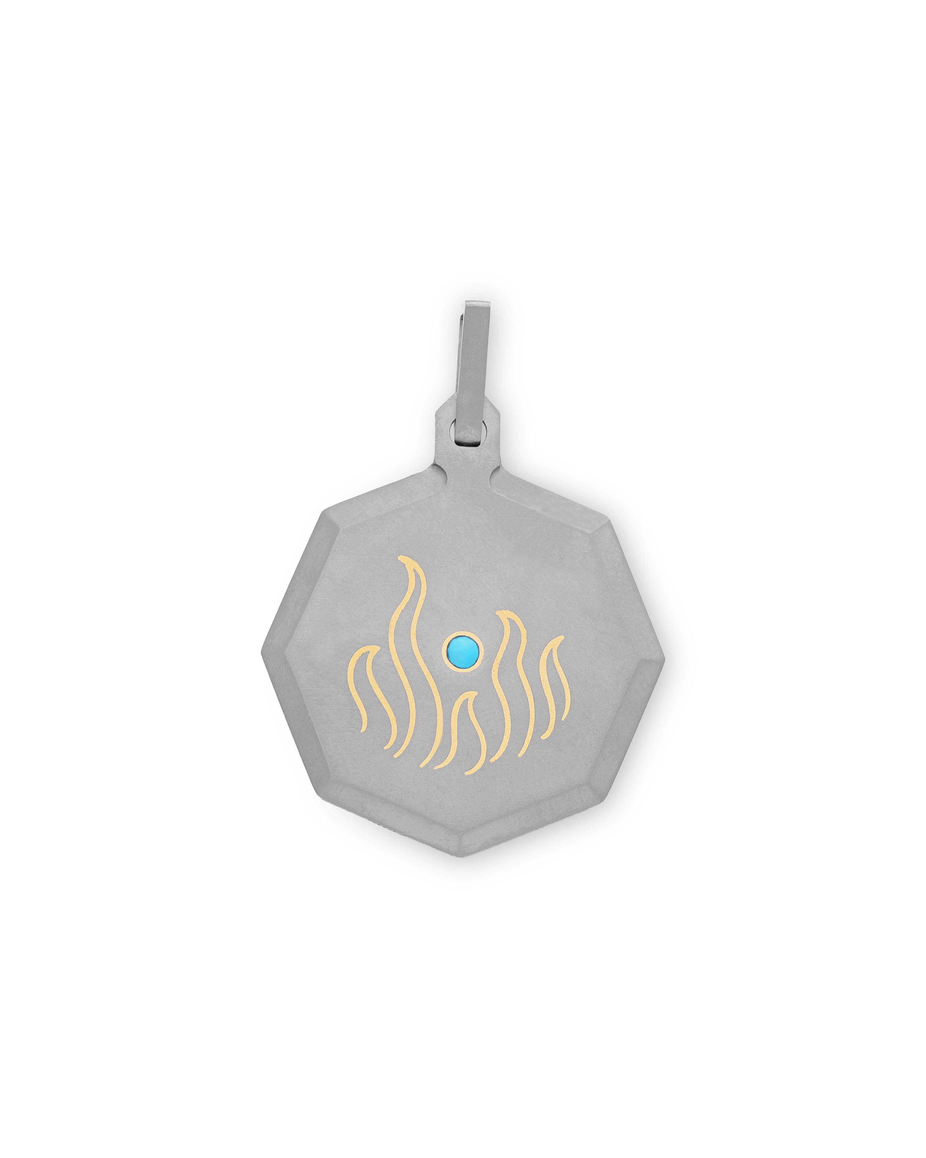 Unisex Titanium Zodiac Pendant