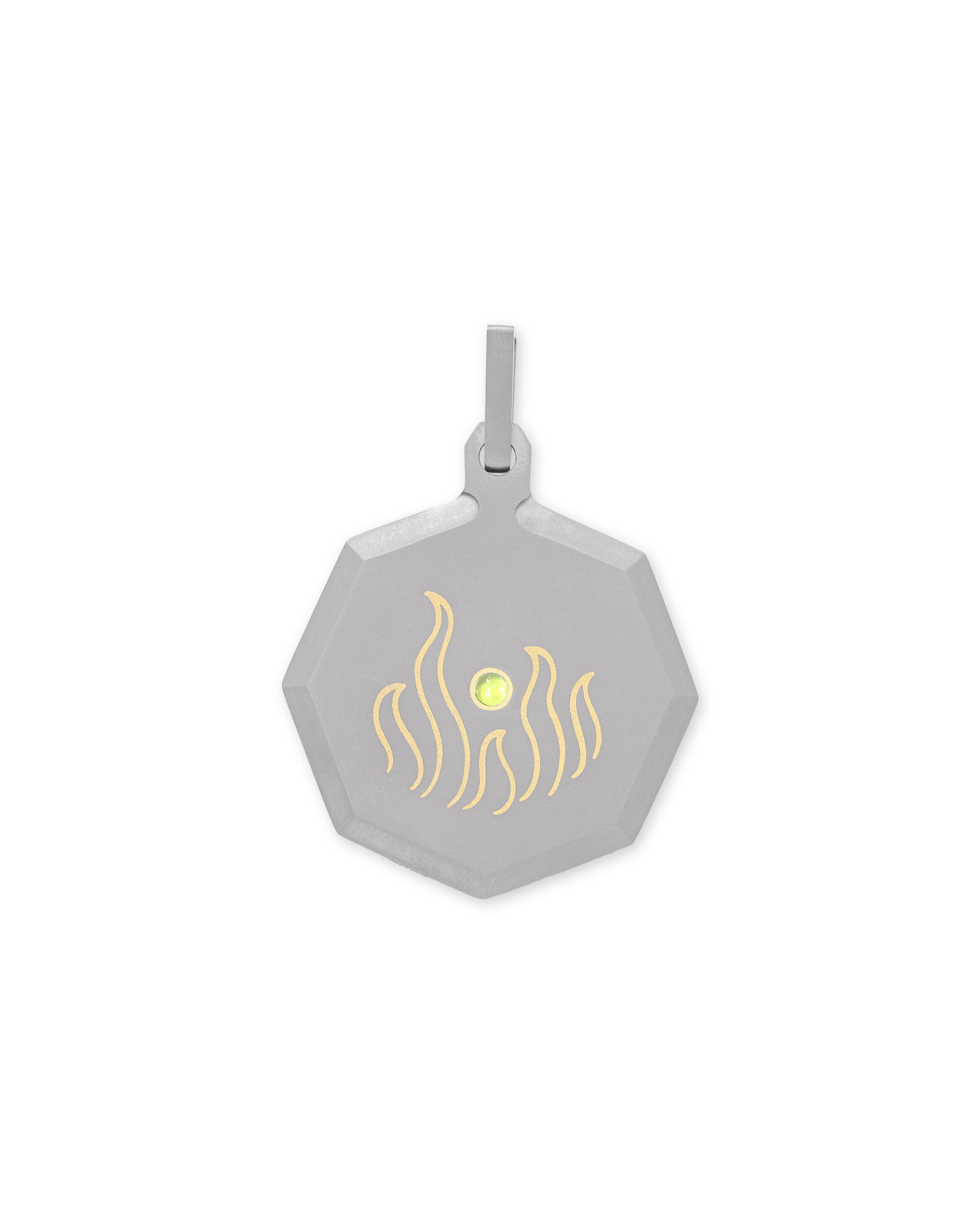 Unisex Titanium Zodiac Pendant