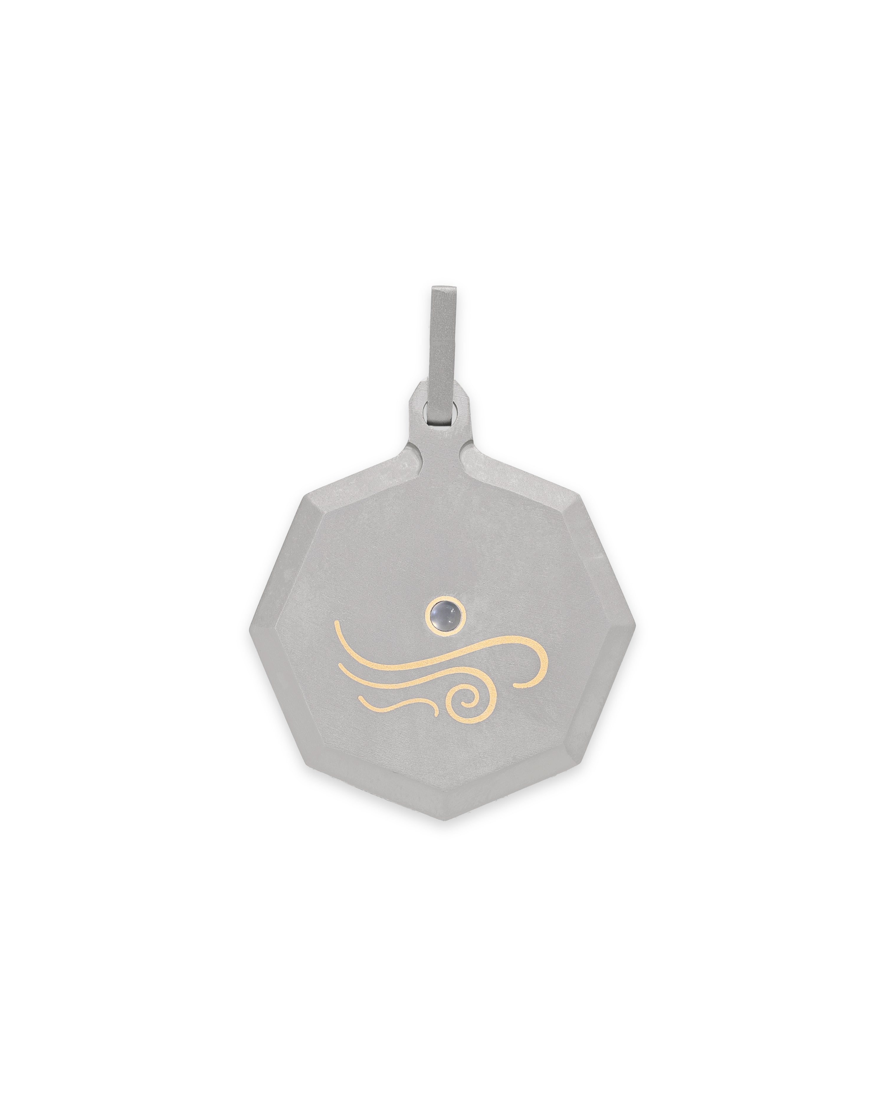 Unisex Titanium Zodiac Pendant