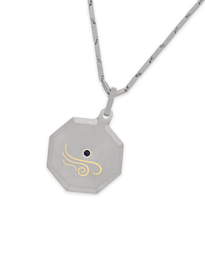 Unisex Titanium Zodiac Pendant
