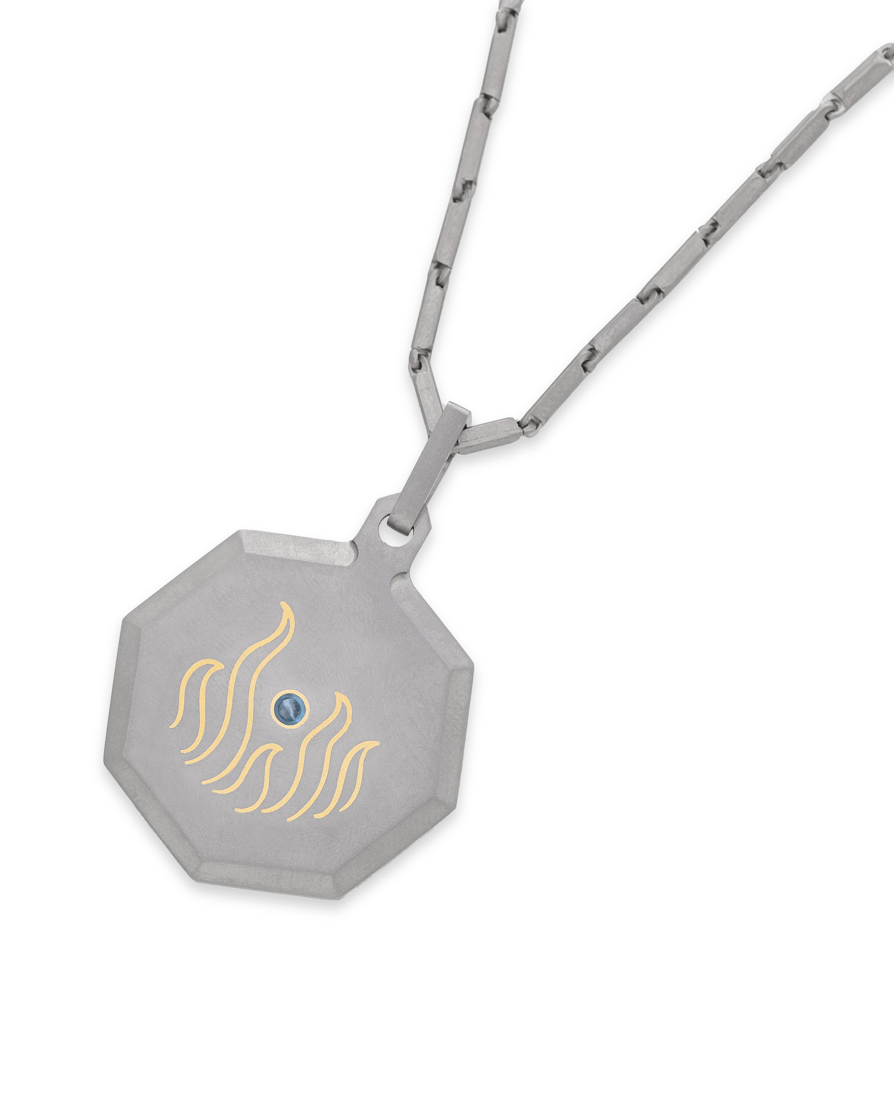 Unisex Titanium Zodiac Pendant