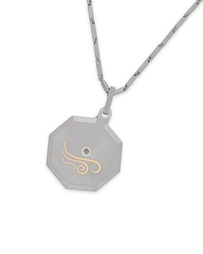 Unisex Titanium Zodiac Pendant