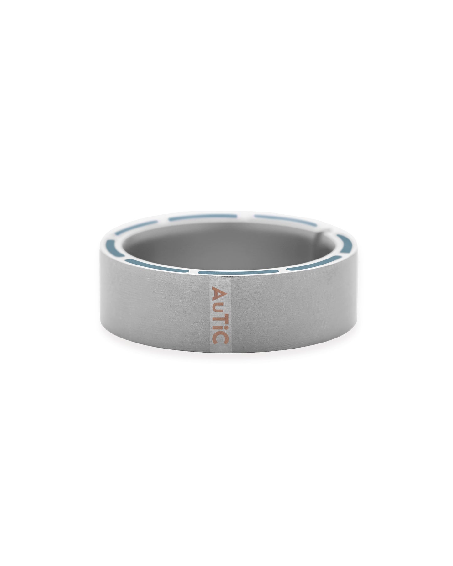 Men's Silver  Love Titanium Ring with Matte Finish