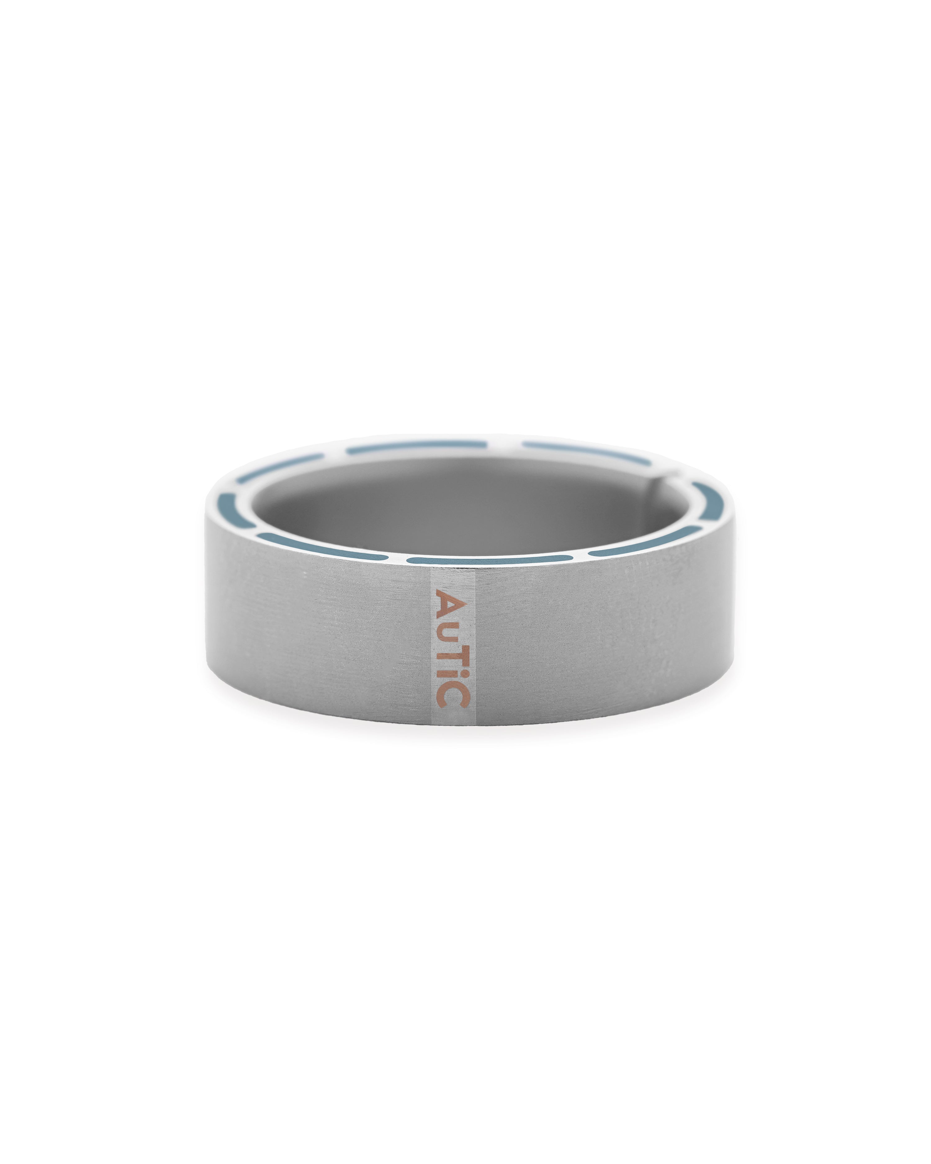 Men's Silver  Love Titanium Ring with Matte Finish