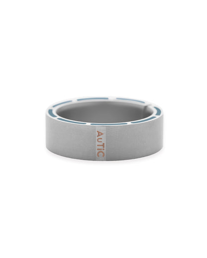 Men's Silver  Love Titanium Ring with Matte Finish