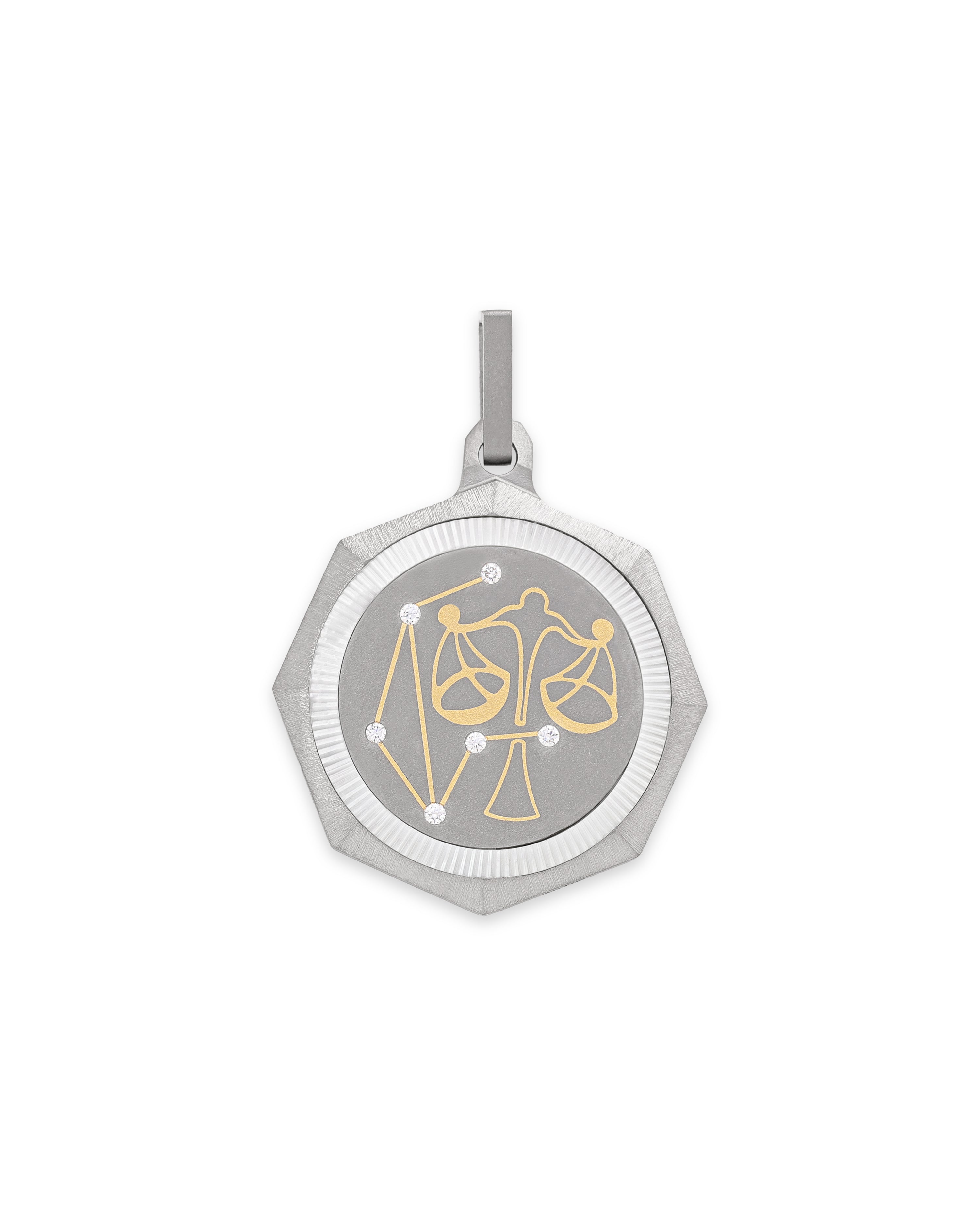 Unisex Titanium Zodiac Pendant