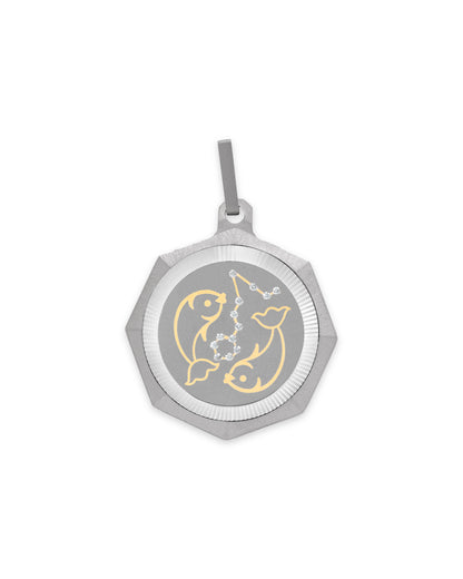 Unisex Titanium Zodiac Pendant