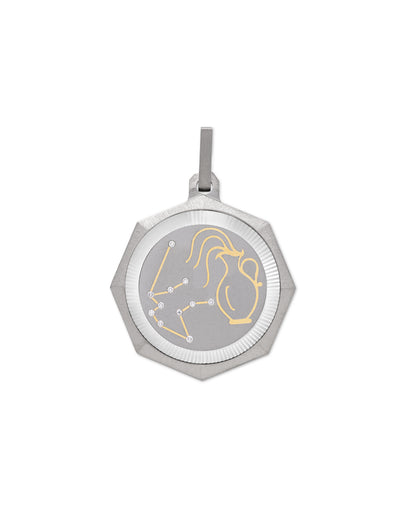 Aquarius – Titanium Zodiac Pendant