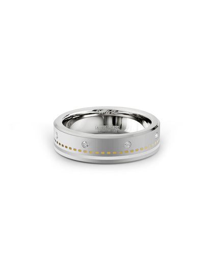 Mens's Silver Titanium Ring with Matte Finish