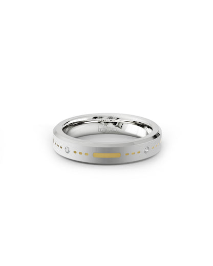Mens's Silver Titanium Ring with Matte Finish