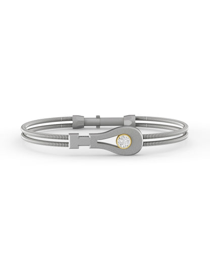 Unisex  Silver Titanium Bracelet with Matte  Finish