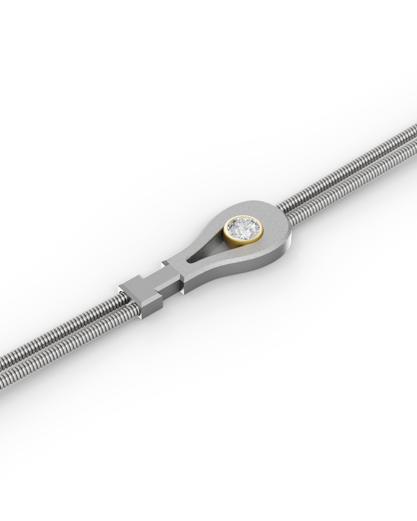Unisex  Silver Titanium Bracelet with Matte  Finish