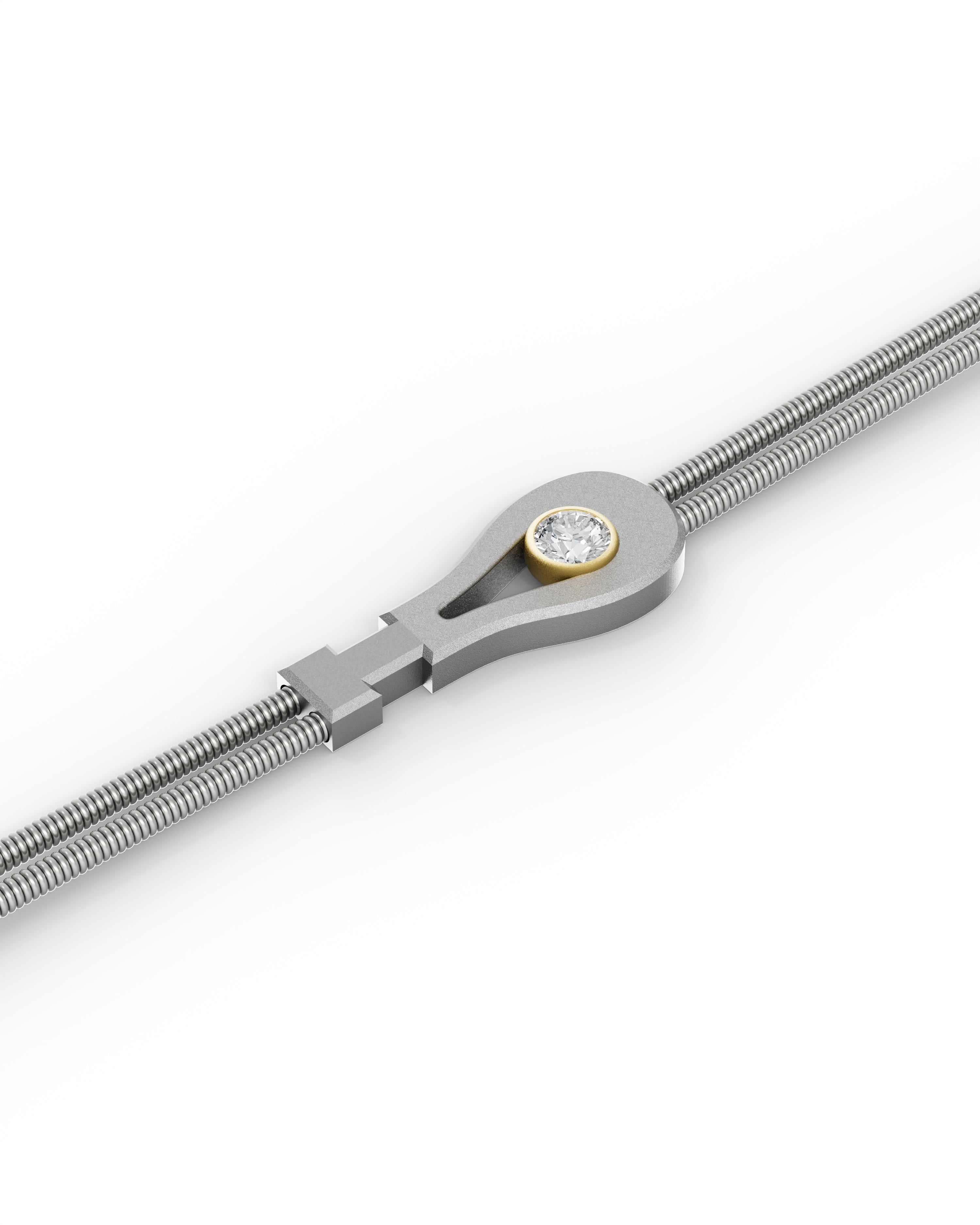 Unisex  Silver Titanium Bracelet with Matte  Finish