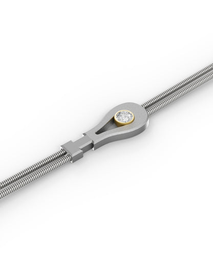Unisex  Silver Titanium Bracelet with Matte  Finish