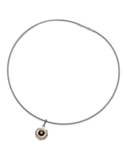 Men's  Silver Titanium Pendant with Matte  Finish