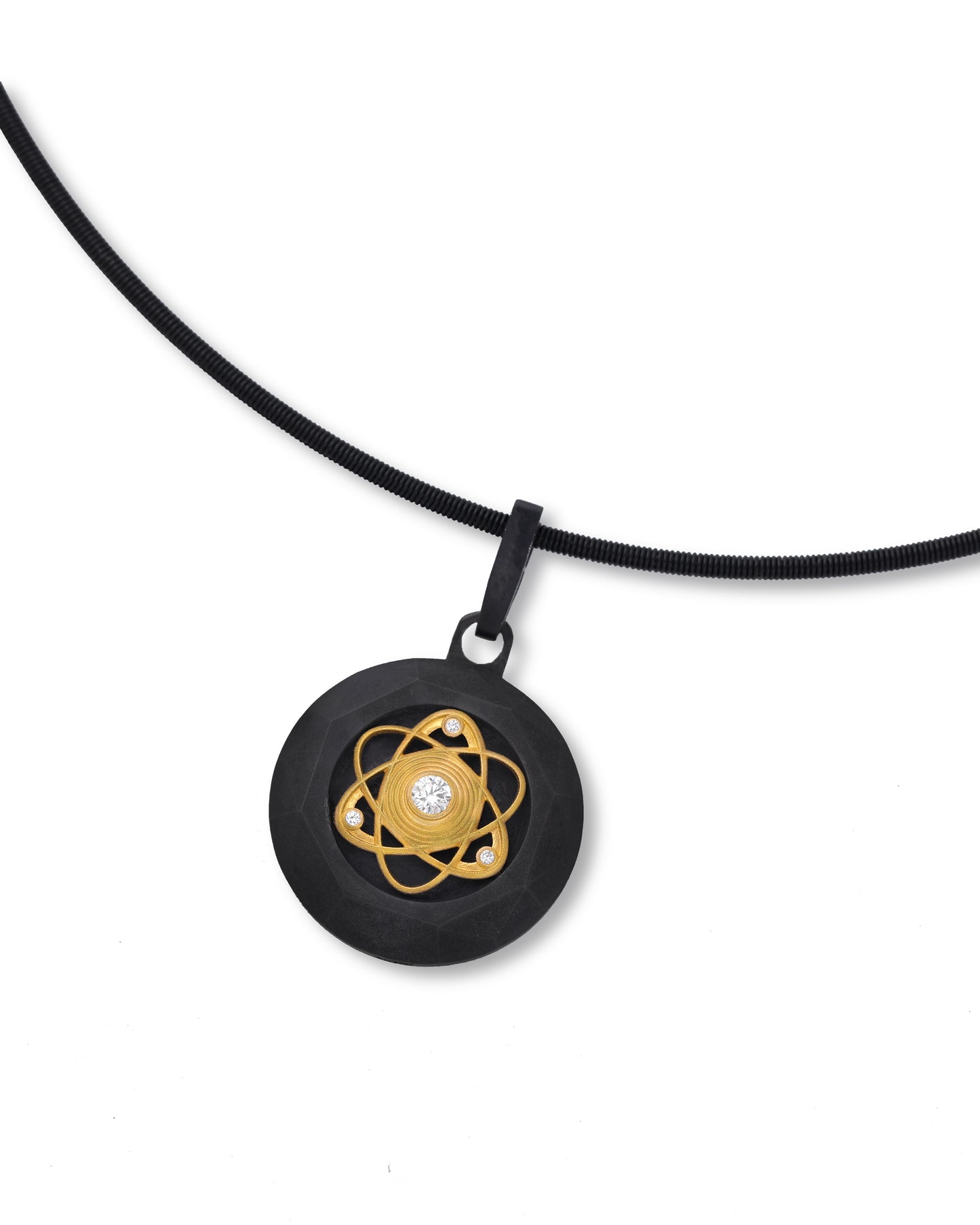 Atom – Black Titanium Pendant