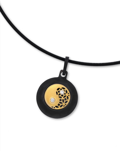 Unisex Black Titanium Pendant