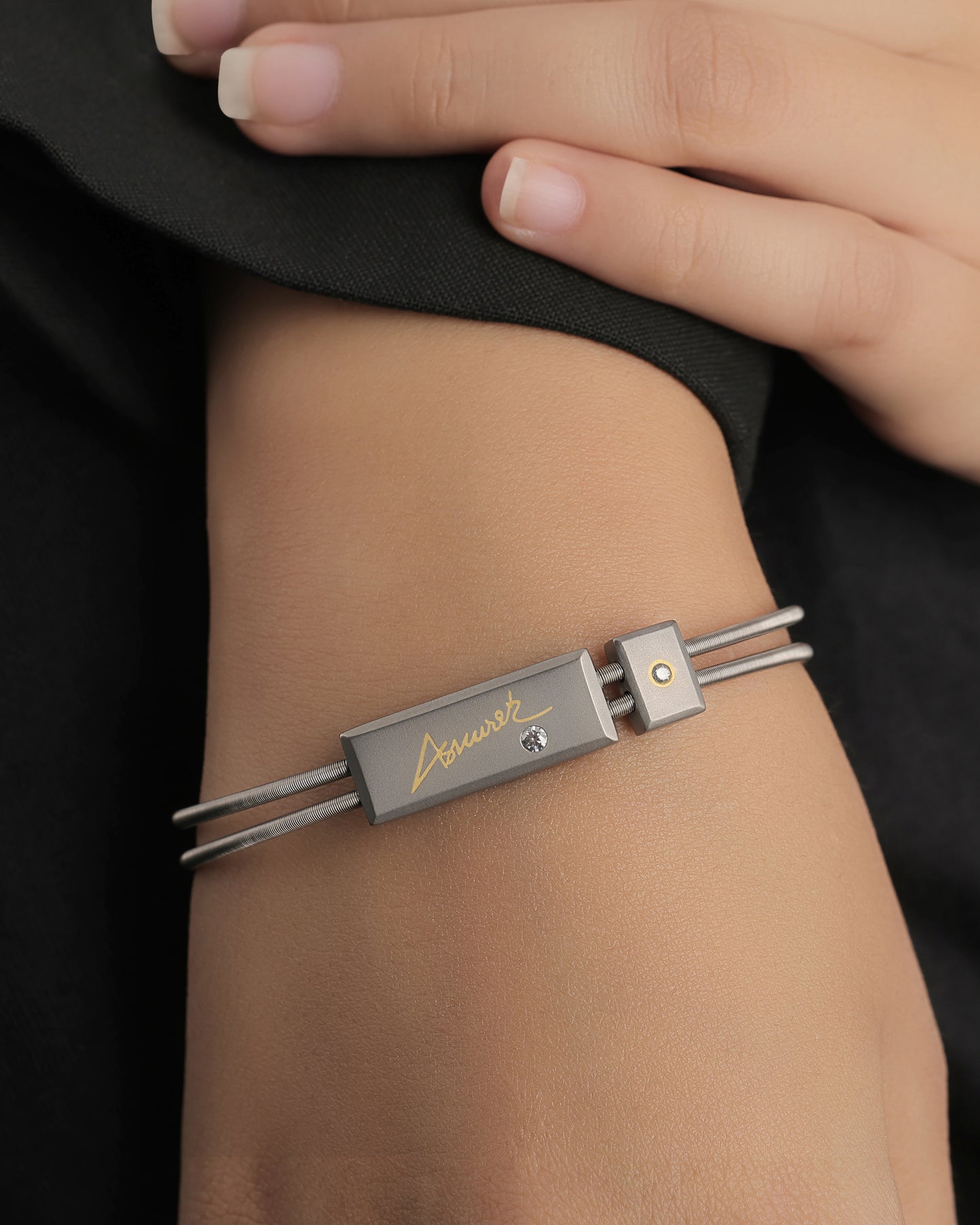 Autograph – Personalized Titanium Cable Bracelet
