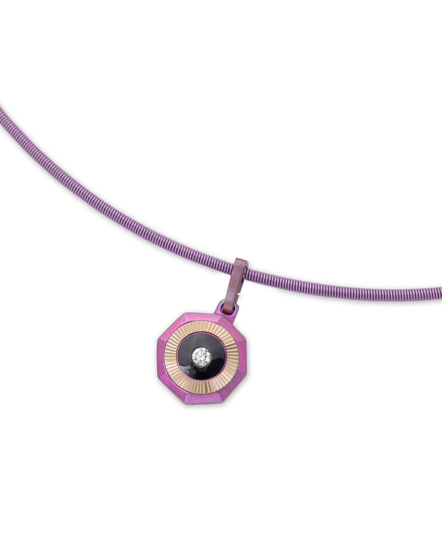 Women's Pink titanium pendant with matte finish