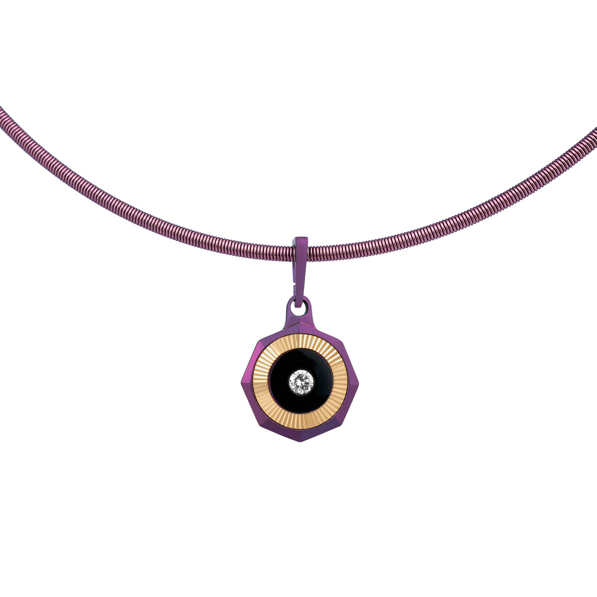 Titanium Aura Vibe Pendant - Mauve