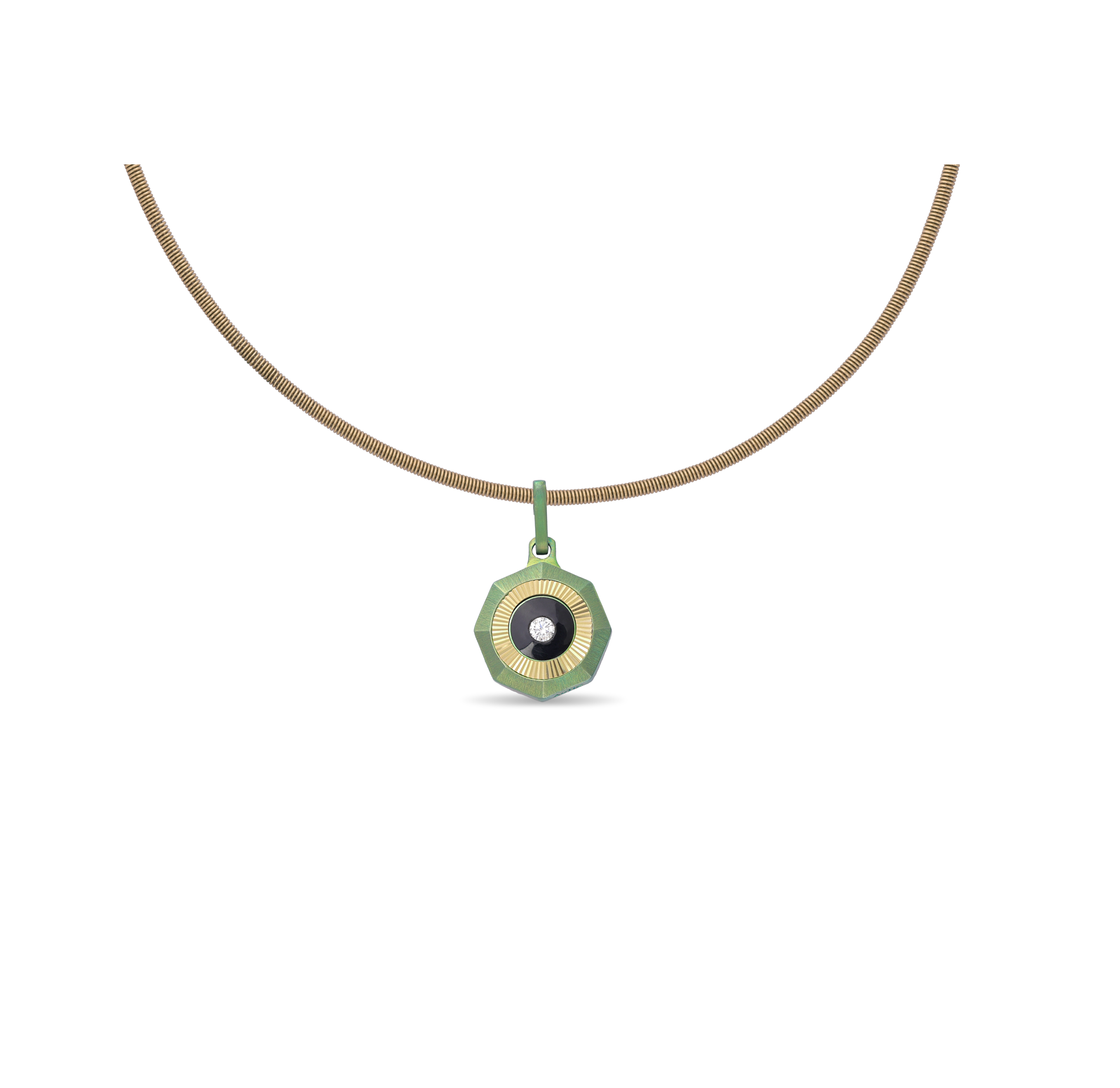 Vibes – Titanium Pendant in Green Color